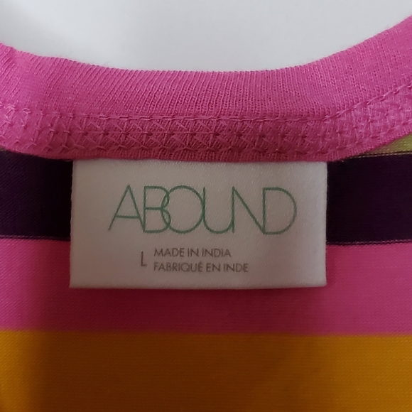 Nordstrom Abound 70s Style Striped Crop Top NWOT L - Picture 3 of 4
